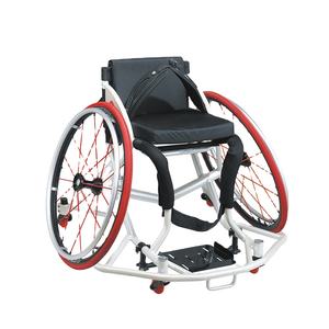 Carrozzina da basket per sedia a rotelle sportiva e per il tempo libero con struttura in alluminio poggiapiedi fisso e ruota solida - Product Image 4