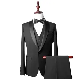 Chinese latest design MTM custom made to measure coat pant men suits black men suit for wedding