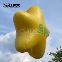 Nouvelle conception, étoile gonflable lumineuse colorée pour événements extérieurs, ornement publicitaire, étoile flottante à LED