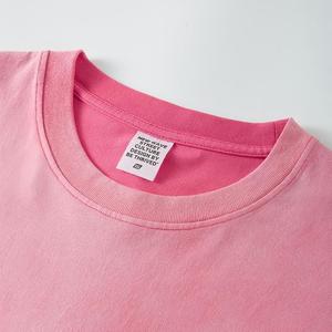 เสื้อยืดวินเทจไล่เฉดสี หนัก 260GSM ผ้าฝ้าย 100% คอกลม สไตล์อเมริกัน ทรงหลวม พิมพ์ลายโลโก้แบบ DTF สำหรับผู้ชาย - Product Image 2