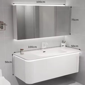 Mehrzweck unter dem Waschbecken Moderne schwimmende Badezimmers chrank Eitelkeit Klassische maßge schneiderte französische antike Badezimmer eitelkeit - Product Image 6