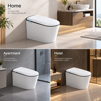 Toilette intelligente familiale automatique avec bidet intégré, double bouton, ouverture automatique du couvercle, mode enfant, capteur de pied, siège chauffant, sécheur à air chaud