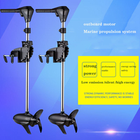 Moteur hors-bord électrique 480 watts 12v 2hp 65lbs sans balais CVT, moteur portable pour bateau gonflable, mini-moteur de bateau