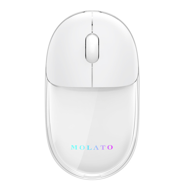 Transparent Dual Mode Rechargeable Wireless Mouse with Type- C Rechargeable for Gift Market