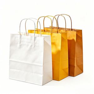 Bolsas de Papel Kraft Resistentes, Biodegradables, Ecológicas, Reutilizables y Reciclables, Personalizables con Asas, para Compras, Comida para Llevar y Uso Diario - Product Image 4
