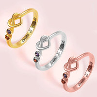 Grenzüberschreitender Bestseller: Vergoldeter Roségold-Herzring mit individuell graviertem Design im europäisch-amerikanischen Stil