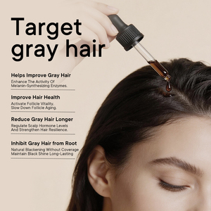 เซรั่มบำรุงผมขาวเปลี่ยนเป็นดำ ปิดผมขาวเป็นธรรมชาติ สำหรับผู้ชายและผู้หญิง ขายส่ง - Product Image 5