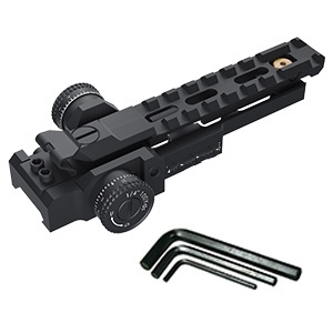 Montura Elevadora de Riel Picatinny de Metal DEM con Ajuste de Viento y Altura para Ópticas de Punto Rojo, Térmicas y Visión Nocturna - Product Image 3