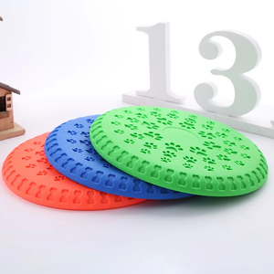 Disque volant en TPR résistant aux morsures pour chiens, jouet interactif en caoutchouc pour l'entraînement en extérieur, jouet à mâcher pour animaux de compagnie, disque volant souple pour chien - Product Image 1