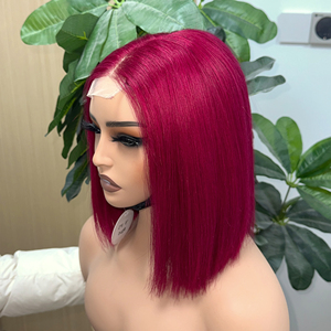 Pelucas de Cabello Humano Coloridas de Orientfashion, Cabello Vietnamita Virgen, Pelucas de Cabello Humano Natural con Frente de Encaje, Pelucas Cortas Tipo Bob - Product Image 3