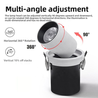 Éclairage LED encastré intérieur, design moderne, indice de protection IP54, 5W/15W, 220V, anti-éblouissement, dimmable, éclairage de bureau, utilisation domestique et hôtelière