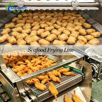 Ligne de production industrielle Shepody pour la friture automatique continue de tentacules de calmar, crevettes panées, filets de poisson et huîtres