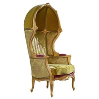 Chaise de luxe néoclassique française à dossier haut-Fauteuil de loisirs vintage au design de cage à oiseaux d'inspiration chinoise pour la décoration de villa