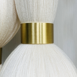 Gisenu Art Deco Bohemia Decorazione da Parete in Cotone Macramè con Motivo Verticale Fatto a Mano per Casa, Ufficio, Matrimoni e Natale - Product Image 4