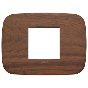 Cubierta de Pared de Madera de Nogal de 12.75 x 9.5 cm para una Sola Toma de Corriente Vimar - Product Image 1