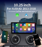 Autoradio multimédia avec écran Linux 10,25 pouces, CarPlay sans fil, GPS, Wifi, Android Auto pour Audi A3 2013-2018