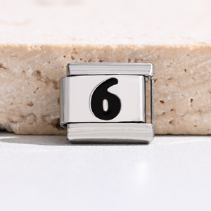 <b>Titanium</b> Steel Number Charm Bracelet Modular DIY Unisex Fashion Accessory - Product Image 3