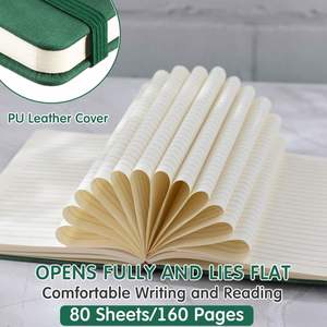 Custom A5 PU Leather Hardcover <b>Notebook</b> Journal with Thermal Binding 100 Sheets and Gift Option - Product Image 4