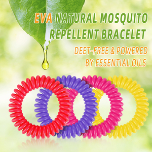 Bracelet anti-moustiques 3 pièces, en <span class=keywords><strong>EVA</strong></span>, enroulable type cordon téléphonique, 300 heures de protection, sans DEET, pratique pour tous les âges, OEM ODM - Product Image 4