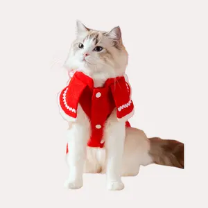 Hot Sale Cute Cat dog Pet Christmas Clothes Set Pet Dog Christmas Clothe Costume Wholesale Outfit Dog