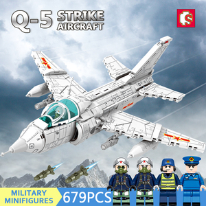 Sembo Block 202157 679 pièces Q-5 Fighter Warfare Soldier Series Avion modèle Briques Jouets militaires Blocs de construction Ensembles Jouets pour garçons - Product Image 2