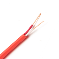 Câble pour système d'alarme incendie industriel homologué FPLR 2C 12-18AWG, conducteur en cuivre massif, blindage en feuille d'aluminium, indice de protection IP54, rouge