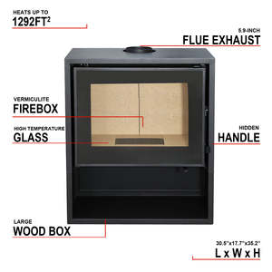 Estufa de leña multicombustible moderna, producto de invierno, <span class=keywords><strong>chimenea</strong></span> colgante de hierro fundido para leña - Product Image 6