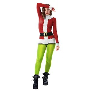 Nadanbao wholesale party jumpsuit anime Cosplay Costume Christmas zentai carnival Women Jumpsuit green bodysuit adult catsuit