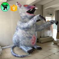 Réplique de souris gonflable géante, personnage de Rat maléfique, personnalisé, pour Halloween, A6596