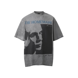 เสื้อยืดแบรนด์สตรีทแวร์คุณภาพสูง ทรงปกติ ลุคทำสีซีดสไตล์วินเทจ พิมพ์ลายอวตารสุดสร้างสรรค์ แขนสั้น ผ้าฝ้าย 100% - Product Image 2