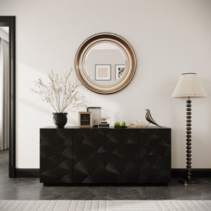 Sideboard Buffetschrank mit 4 Türen Moderner Akzent-Aufbewahrungsschrank Luxuriöser Bodenschrank <span class=keywords><strong>Buffet</strong></span> mit Freistehender Anti-Kipp-Funktion für die Küche - Product Image 1