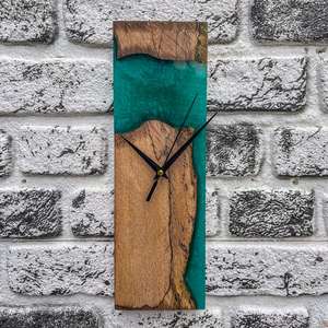 Elegante Reloj de Pared de Resina y Madera que Combina un Patrón Artístico con un Acabado Liso Diseñado para Agregar Atractivo Visual - Product Image 6