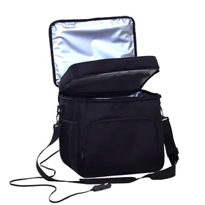 Portable 12V Personal Oven Large Capacity Car Food Warmer Car Heat Lunch Box Insulated Cooler Lunch Cooling Backpack