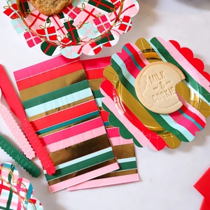 Ensemble de vaisselle pour fête de Noël, disponible pour la personnalisation, ensemble de vaisselle jetable pour fête de Noël - Product Image 4