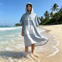 Peignoir à capuche personnalisé en microfibre tissée écologique, séchage rapide, anti-sable, motif original, pour avion, adulte et enfant, été