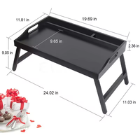 Usine moderne poignée pliable jambes bambou stockage ordinateur lit Service plateau ordinateur portable Table bureau pour chambre