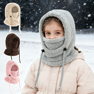 Pasamontañas de Forro Polar y Terciopelo, Resistente al Viento, Máscara Facial de Invierno, Pasamontañas de Forro Polar <span class=keywords><strong>para</strong></span> <span class=keywords><strong>Hombre</strong></span> y Mujer, Gorro Cálido, Bufanda - Product Image 1