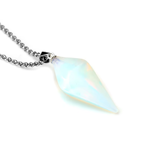 Classique cristal naturel colonne hexagonale conique coupe pendentif Moongemstone radiesthésie pendules pour colliers pour cadeau brin - Product Image 2