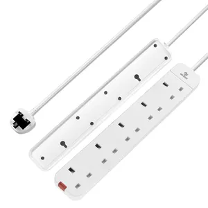 5 outlet 3 meter cable Factory Manufacture power strip uk standard Child Proofing multi plug electric extension sockets