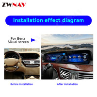 ZWNAV Android Für Mercedes Benz Klasse S Autoradio Dual Touchscreen GPS Navigation Hea dunit Multimedia Player Autoradio