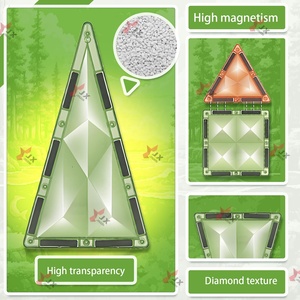 Bloques de Construcción Magnéticos de Plástico Gigantes 3D de 7.5cm, 42 Piezas, Productos 2025, Juguetes Educativos de Construcción, Azulejos Magnéticos de Diamante para Niños - Product Image 4
