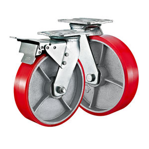 Roulettes industrielles de 6 pouces avec frein à came, roulettes pivotantes robustes en polyuréthane pour chariot industriel, haute performance - Product Image 6