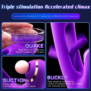Waterdichte Siliconen Fladderende G Spot Vibrator Dildo Konijn Volwassen Speelgoed Voor Clitoris Tepel Anale Stimulatie - Product Image 5