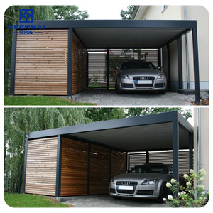 Abri de voiture polyvalent personnalisé, bâtiments d'entrepôt à <span class=keywords><strong>toit</strong></span> <span class=keywords><strong>plat</strong></span>, facile à installer, abri de voiture extérieur préfabriqué en aluminium Foshan - Product Image 2
