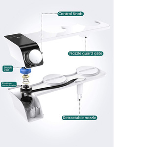 Modern ABS Toilet <strong>Bidet</strong> Seat Attachment Non-Electric Mechanical Fresh <strong>Water</strong> Spray Self-Cleaning Retractable Nozzle for Bathroom - Product Image 3