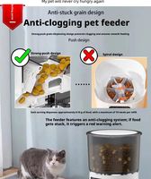 Distributeur automatique de nourriture pour animaux de compagnie intelligent WIFI, durable, avec contrôle à distance par application, portions programmées, caméra, bols détachables de grande taille pour chats et chiens