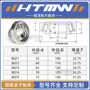 Roulements à rouleaux coniques Htmw 30211 50 mm ouverts en acier chromé pour utilisation dans les roues et les différentielles automobiles - Product Image 4