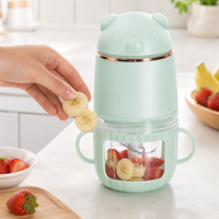 Elektrische vleesmolen 300ml mini-voedselprocessor 250W glazen pot verstelbare snelheden voor thuis baby puree groente fruit malen