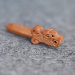Herramienta de tallado en relieve de madera de durazno de 6 cm con cabeza de dragón, inteligente y exquisita, para bricolaje en el hogar - Product Image 4