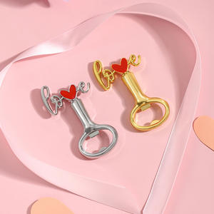 Ouvre-bouteille créatif en forme de cœur, cadeaux de mariage, décorations, cadeaux de fête de mariage, souvenirs pour les invités, ouvre-bouteille en alliage pour bière - Product Image 2